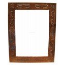 Mexican Copper Mirror Rectangular Greek and Sun